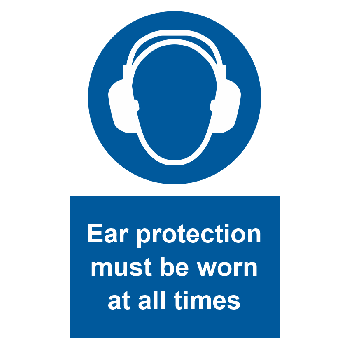 Ear Protection Must Be Worn 200x300mm