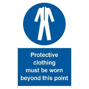 Protective Clothing Must Be Worn 200x300mm