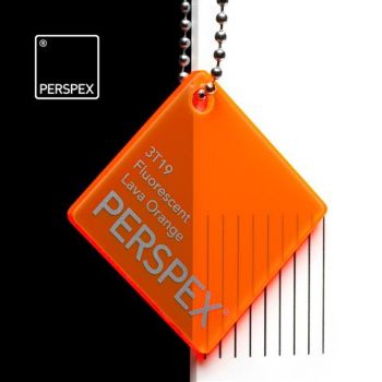 Perspex Fluorescent Lava Orange 3T19