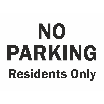No Parking Residents Only