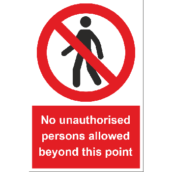 No Unauthorised Persons