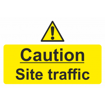 Caution Site Traffic 600x400mm