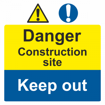 Construction site keep out 600x600mm