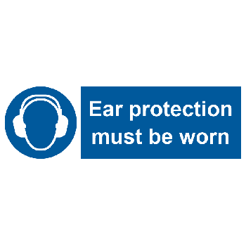 Ear Protection Must Be Worn 300x100mm