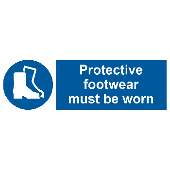 Protective Footwear Must Be Worn 300x100mm
