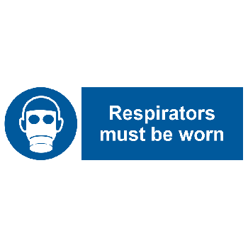 Respirators Must Be Worn 300x100mm