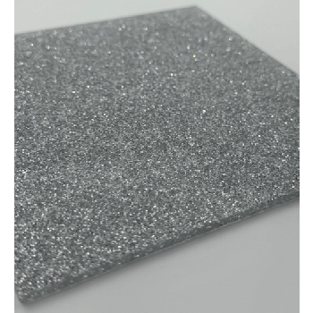 Perspex Silver Glitter