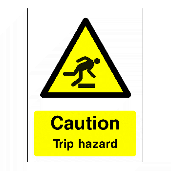 Caution Trip Hazard